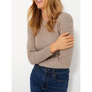 Tuckernuck Oat Alden Ribbed Crewneck Sweater size Medium Heathered Minimalist